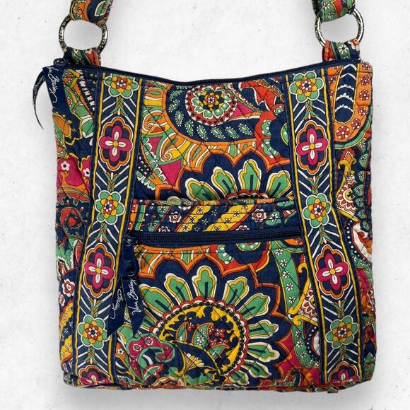 Vera Bradley Retired Venetian Paisley Pattern Crossbody Hipster Bag - Picture 4 of 10